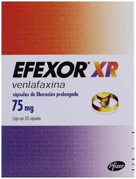 Effexor XR 75mg 20 Caps, Venlafaxine